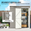 Abri de Jardin Conon Compact Résistant Acier Gris Clair 1,37 m² Sécurisé