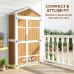 Armoire Jardin Ourgemont Rangement Extérieur Étagères Toit Métal Blanc Naturel