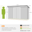 Abri de Jardin Dourmont Sécurisé Étanche Rangement Extérieur Gris Vert 3.64m²