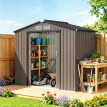 Abri de Jardin Frostgate Robuste Élégante Rangement Sécurisé Chocolat