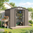 Abri de Jardin Frostgate Robuste Élégante Rangement Sécurisé Chocolat