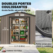 Abri de Jardin Frostgate Robuste Élégante Rangement Sécurisé Chocolat