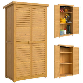 Armoire Sulpice Rangement Jardin Extérieur Étanche Sapin Pré-Huilé Bois Naturel