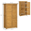 Armoire Sulpice Rangement Jardin Extérieur Étanche Sapin Pré-Huilé Bois Naturel