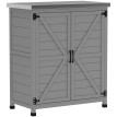 Armoire Dossena Rangement Jardin Établi Robuste Plateau Galvanisé Gris 79x43x92 cm