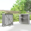 Armoire Dossena Rangement Jardin Établi Robuste Plateau Galvanisé Gris 79x43x92 cm