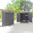 Armoire de Jardin Peruccio Rangement Extérieur Étanche Gris Vert 74x43x88 cm