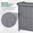 Armoire de Jardin Peruccio Rangement Extérieur Étanche Gris Vert 74x43x88 cm