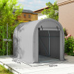 Abri de Jardin Perchtold Stockage Extérieur Résistant Gris Clair PE Acier