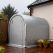 Abri de Jardin Perchtold Stockage Extérieur Résistant Gris Clair PE Acier