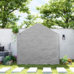 Abri de Jardin Simeone Stockage Extérieur Étanche Gris 2x2m Acier Galvanisé