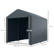 Abri Finkenbach Rangement Extérieur Étanche Gris Foncé 160x218 cm