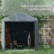 Abri Finkenbach Rangement Extérieur Étanche Gris Foncé 160x218 cm