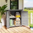 Armoire Jardin Magloire Rangement Extérieur Étanche Bois Gris 87x46x96cm