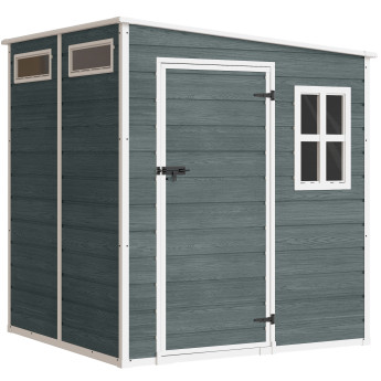 Abri de Jardin Salobreña Sécurisé Étanche Résistant UV Gris Vieilli