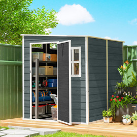 Abri de Jardin Salobreña Sécurisé Étanche Résistant UV Gris Vieilli