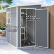 Abri de Jardin Ursin Robuste Étanche 1.54m² Gris Alu PP Ventilation Fenêtre