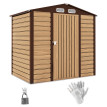 Abri de Jardin Ivor Stockage Extérieur Résistant Marron Acier Galvanisé 2.27m²