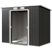 Abri Menichello Rangement Jardin Anthracite 2 Portes Fond Incluse Robuste