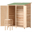 Armoire Jardin Isola Pescaroli Rangement Extérieur Étanche Bois Naturel 140x75 cm