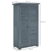 Armoire Thistledown Rangement Jardin Étagères Sapin Gris Résistante Intempéries