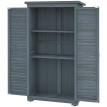 Armoire Thistledown Rangement Jardin Étagères Sapin Gris Résistante Intempéries
