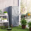 Armoire Jardin Taubreval Rangement Extérieur Étagères Amovibles Gris Clair