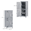Armoire Jardin Taubreval Rangement Extérieur Étagères Amovibles Gris Clair