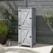 Armoire Jardin Taubreval Rangement Extérieur Étagères Amovibles Gris Clair