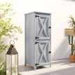 Armoire Jardin Taubreval Rangement Extérieur Étagères Amovibles Gris Clair