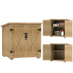 Armoire Jardin Kenelm Rangement Extérieur Étanche Sapin Massif Naturel 77x88 cm