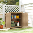 Armoire Jardin Kenelm Rangement Extérieur Étanche Sapin Massif Naturel 77x88 cm