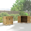 Armoire Jardin Kenelm Rangement Extérieur Étanche Sapin Massif Naturel 77x88 cm