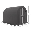 Abri Hereward Rangement Extérieur Étanche Grand Volume Gris Foncé 2,4x1,8m