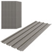 Panneaux Vermudo Bardage Extérieur Tôle Acier Ondulée Gris Clair 129x45 cm Lot 12