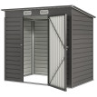 Abri Siward Rangement Extérieur Sécurisé Étanche Acier Gris 191x130 cm