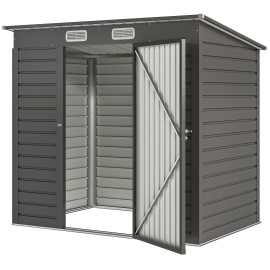 Abri Siward Rangement Extérieur Sécurisé Étanche Acier Gris 191x130 cm