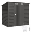 Abri Siward Rangement Extérieur Sécurisé Étanche Acier Gris 191x130 cm