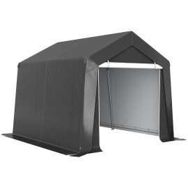 Abri Jauberval Rangement Extérieur Étanche Gris Foncé 302x300x235 cm