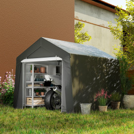 Abri Jauberval Rangement Extérieur Étanche Gris Foncé 302x300x235 cm