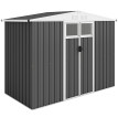 Abri Jardin Brieuc Rangement Sécurisé Extérieur Anti-UV Gris Foncé 246x117 cm