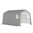 Tente Rangement Agilulf Abri Jardin Étanche Anti-UV Gris 3x4,5m