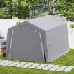 Tente Rangement Agilulf Abri Jardin Étanche Anti-UV Gris 3x4,5m