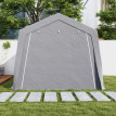 Tente Rangement Agilulf Abri Jardin Étanche Anti-UV Gris 3x4,5m