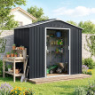 Abri de Jardin Jedwyn Anthracite Robuste Étanche Rangement Sécurisé 2,38 m²
