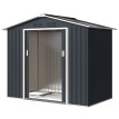 Abri de Jardin Jedwyn Anthracite Robuste Étanche Rangement Sécurisé 2,38 m²