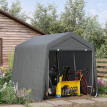 Abri de Jardin Sancho Rangement Extérieur Étanche Métal PE Gris Foncé 280x240 cm