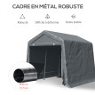 Abri de Jardin Sancho Rangement Extérieur Étanche Métal PE Gris Foncé 280x240 cm
