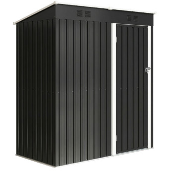 Abri de jardin Maulbach compact résistant acier anthracite 1,37 m² porte sécurisée