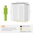 Abri de jardin Maulbach compact résistant acier anthracite 1,37 m² porte sécurisée